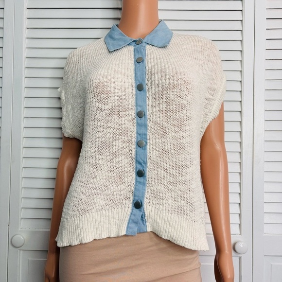 LALAVON White Turn Around Top Size Large - Picture 1 of 9